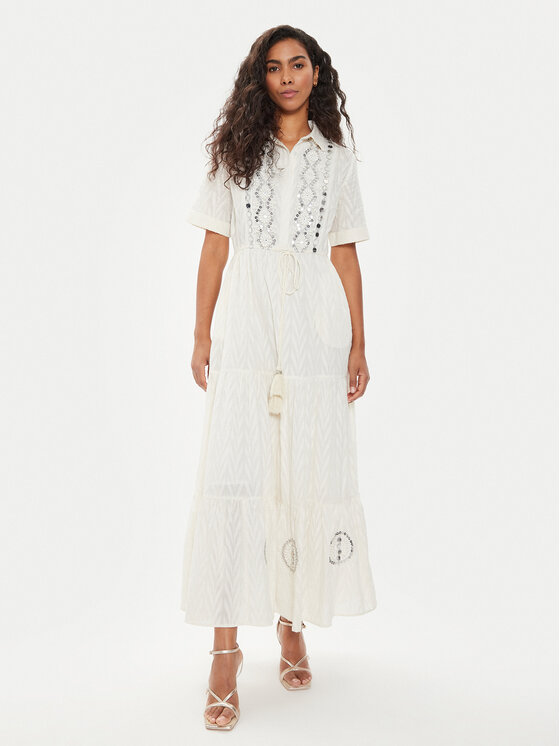 LOLA CASADEMUNT lola_casademunt Sommerkleid LS2416074 Écru Regular Fit