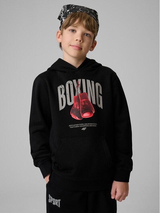 4F 4F Bluza STREET SPORT Czarny Regular Fit