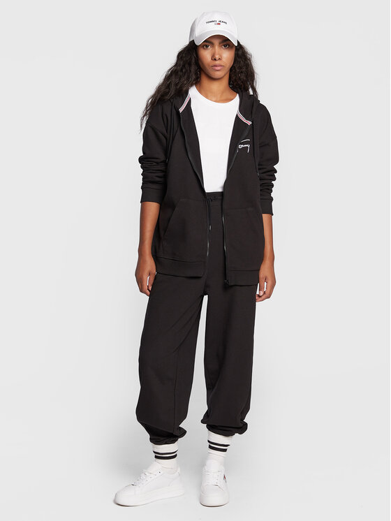 Tommy Jeans Tommy Jeans Spodnie dresowe Signature DW0DW13821 Czarny Regular Fit