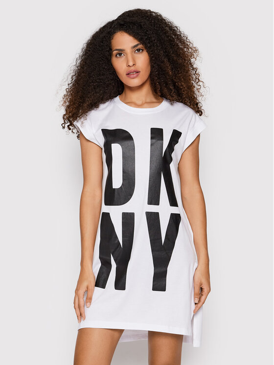 DKNY T-krekls P1RHRB2M Balts Regular Fit