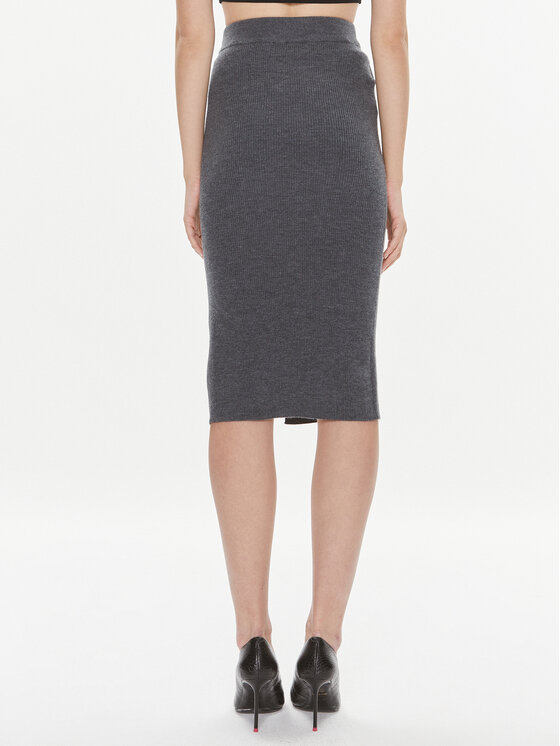 PINKO Pinko Midi szoknya Siamese 101844 A15S Szürke Slim Fit