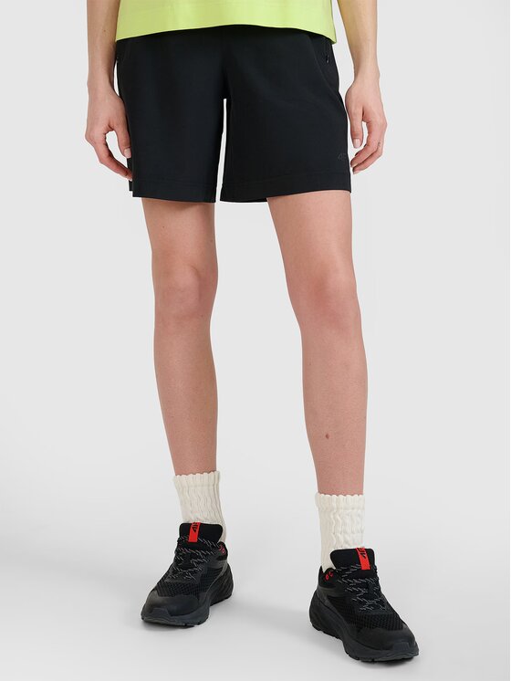 4F 4F Plážové šortky 4FWSS25UBDSF131-20S Čierna Regular Fit