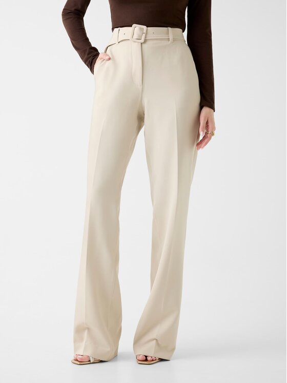 Guess Guess Kalhoty z materiálu 181455 Béžová Classic Fit
