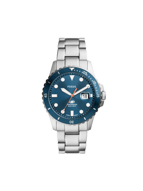 Fossil Fossil Ročna ura Blue FS6050 Srebrna