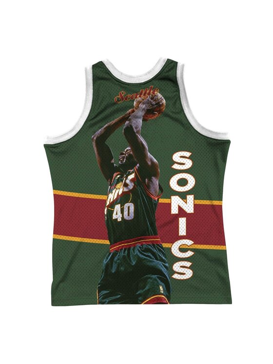Mitchell & Ness Mitchell & Ness Tank top Seattle Supersonics Shawn Kemp Zielony Standard Fit