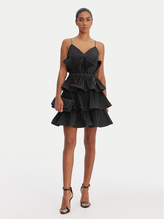 Fracomina Fracomina Coctailkleid FQ26SD1007W83101 Schwarz Regular Fit