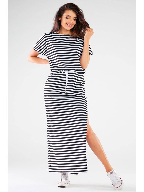 Infinite You Infinite You Sukienka letnia M253 Czarny Basic Fit