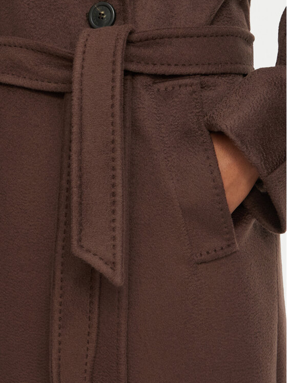 Weekend Max Mara Weekend Max Mara Płaszcz wełniany Resina 2625016102 Brązowy ciemny Regular Fit