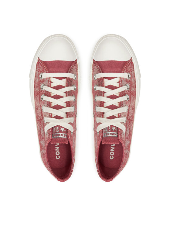 Converse Converse Trampki Chuck Taylor All Star Lift Platform Suede Shimmer A11634C Różowy
