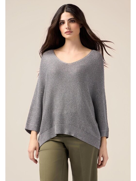 Oltre Oltre Cardigan M460E001816N013 Grigio Over Fit