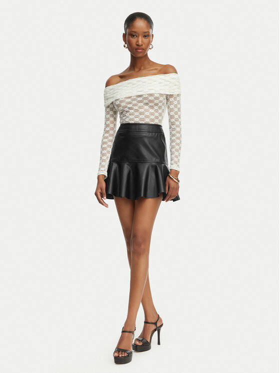 Bardot Bardot Sukňa z imitácie kože Tisch 59924SB Čierna Regular Fit