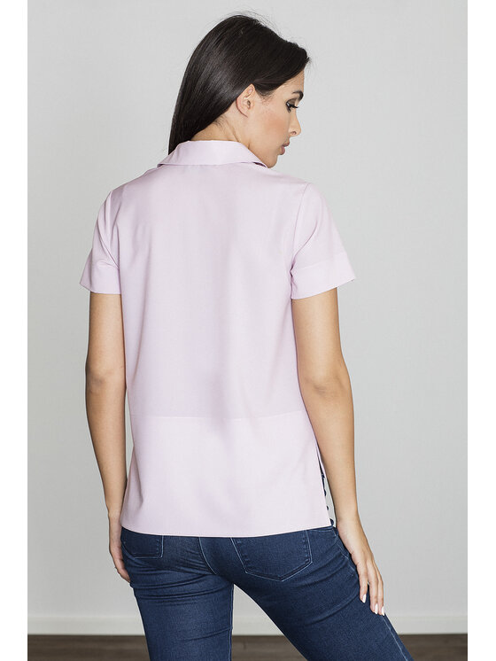 FIGL FIGL Bluzka M548 Różowy Regular Fit