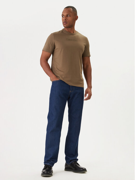 Calvin Klein Calvin Klein T-särk Logo 30s LV04LD230G Pruun Regular Fit