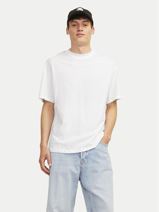 Jack&Jones Jack&Jones 2er-Set T-Shirts Bradley 12264845 Weiß Wide Fit