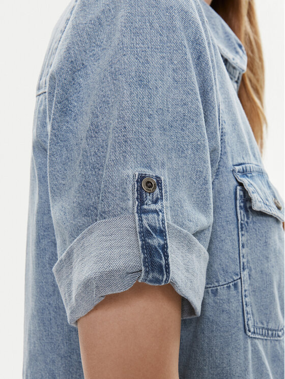 Noisy May Noisy May Sukienka jeansowa New Signe 27030041 Niebieski Loose Fit