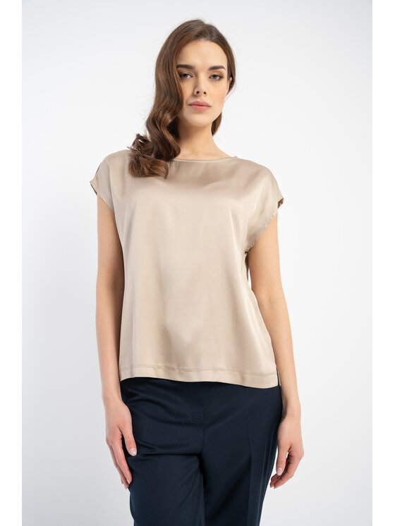 CLICK CLICK Blúzka 10-6844 Zlatá Relaxed Fit