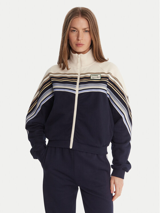 Lacoste Mikina SF5247 Tmavomodrá Relaxed Fit