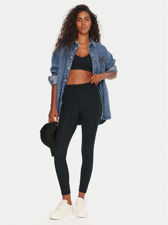 Roxy Roxy Leggings Heart Into It Ankle ERJNP03690 Crna Slim Fit