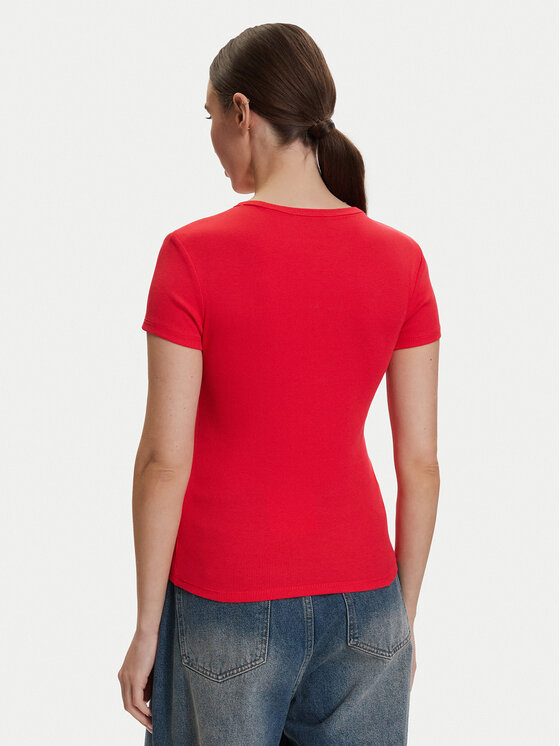 Tommy Hilfiger Tommy Hilfiger T-Shirt DW0DW17383 Červená Slim Fit