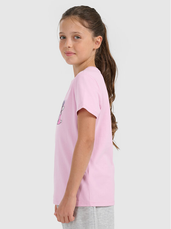 4F 4F T-Shirt CHRISTMAS DROP Różowy jasny Regular Fit