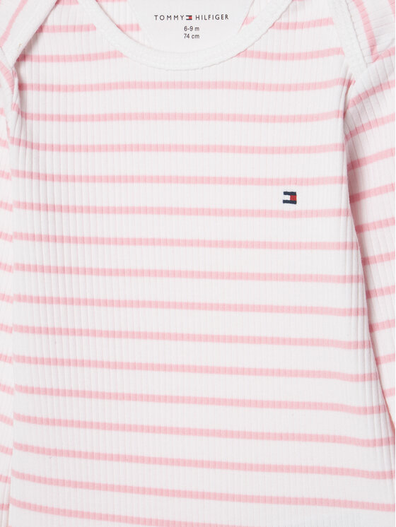Tommy Hilfiger Tommy Hilfiger Súprava detských body 3 Pack Seasonal Body Ls Giftbox KN0KN02254 Svetloružová
