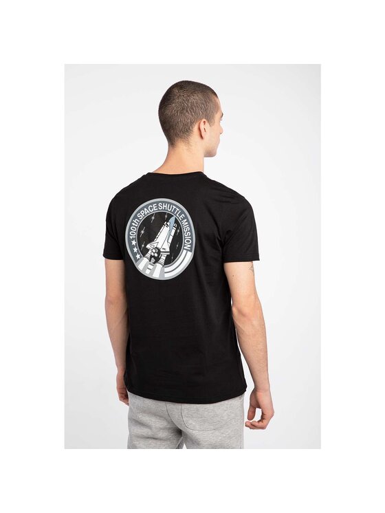 Alpha Industries Alpha Industries T-Shirt SPACE SHUTTLE T 03 Czarny Classic Fit