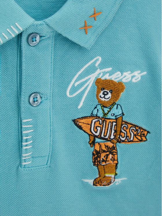 Guess Guess Polo marškinėliai N6GP01 K9WF4 Mėlyna Regular Fit