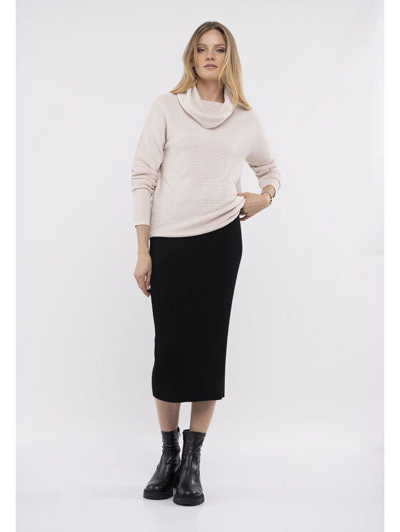 Volcano Volcano Sweter S-LISE Beżowy Regular Fit