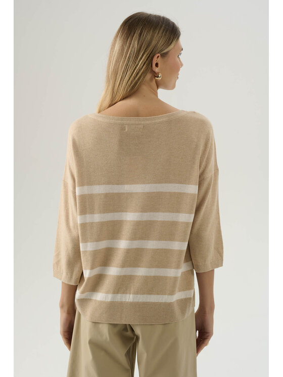 Femestage Femestage Sweter Femestage AB BASE SWE0850-015 Beżowy Regular Fit