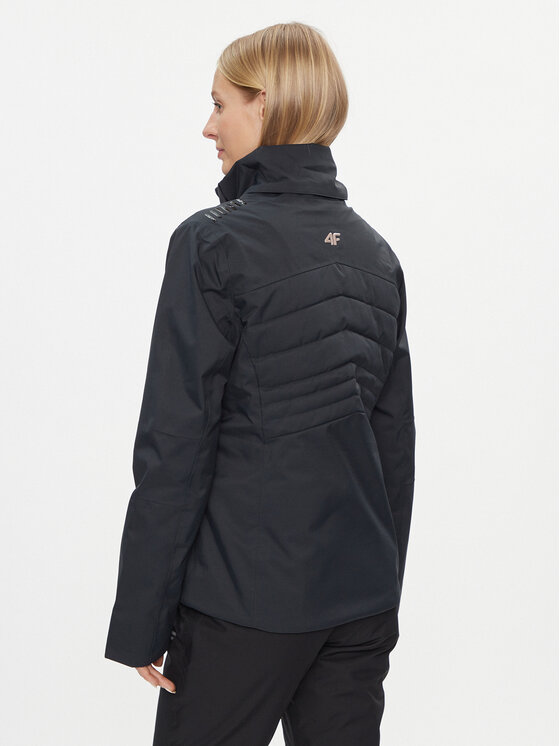 4F 4F Slidinėjimo striukė 4FAW23TTJAF339 Juoda Slim Fit