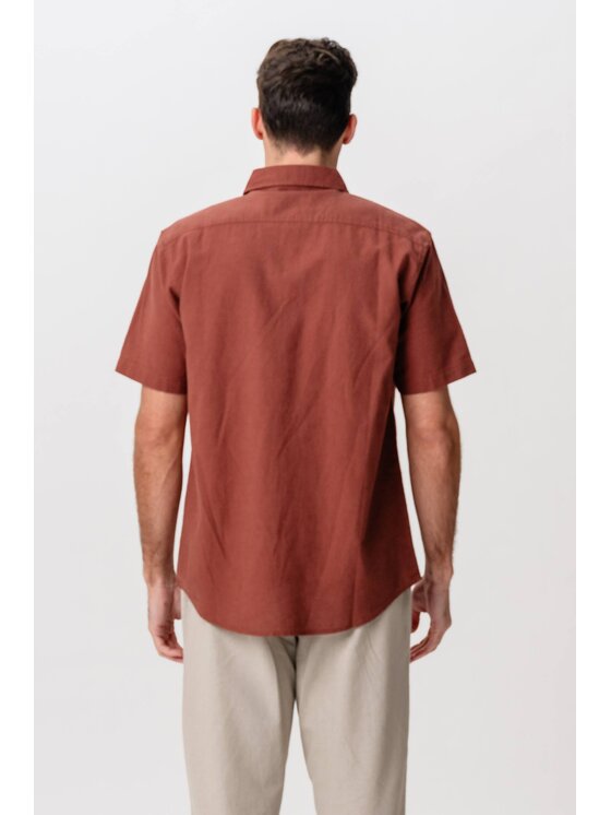 TeeShoppen TeeShoppen Koszula 'Basic Collection' Czerwony Regular Fit