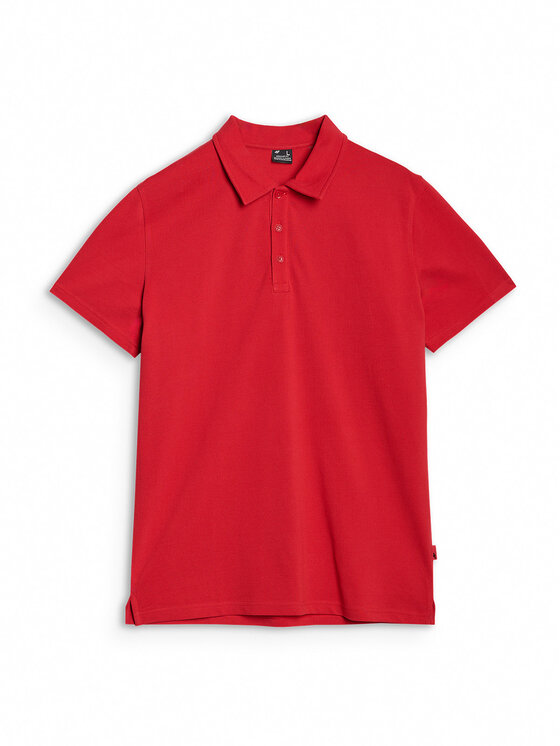 4F 4F Polo MIDSHOP TEXTILE Czerwony Regular Fit