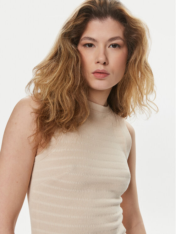 Guess Guess Ежедневна рокля Denisa W4GK0Z KC790 Бежов Slim Fit