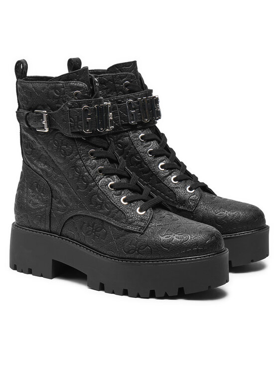 Guess Guess Šnurovacia obuv Vaires FLTSOM FAL10 Čierna