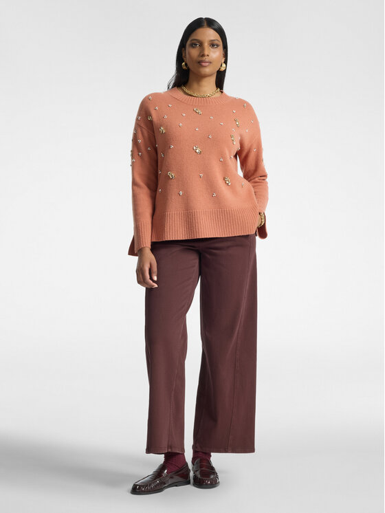 Elena Mirò Elena Mirò Sweter M010Z100803N006 Różowy Regular Fit