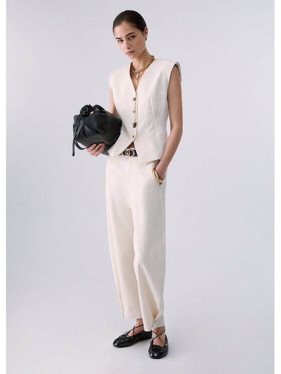 Liu Jo Liu Jo Gilet WF6413J918920704 Bianco Regular Fit