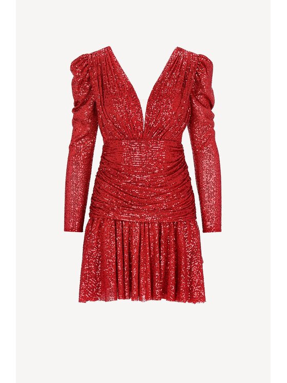 Castellani Castellani Sukienka Zora Czerwony Regular Fit