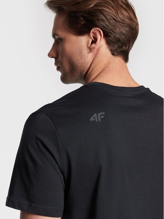 4F 4F T-Shirt H4Z22-TSM352 Granatowy Regular Fit