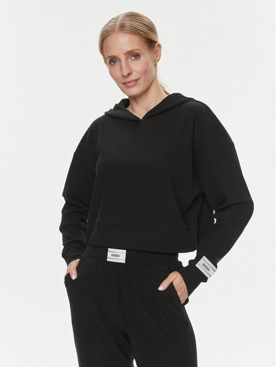 Guess Guess Μπλούζα Aislin V4RQ00 KC2T0 Μαύρο Regular Fit