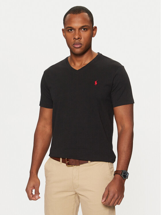 Polo Ralph Lauren Polo Ralph Lauren T-Shirt Classics 710671453010 Czarny Custom Slim Fit