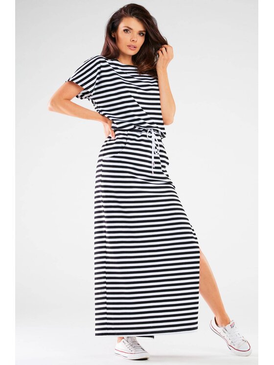 Infinite You Infinite You Sukienka letnia M253 Czarny Basic Fit