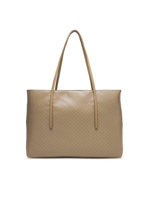 Calvin Klein Calvin Klein Ročna torba Emblem Aop Tote W/ Pouch LV04F3266G Bež