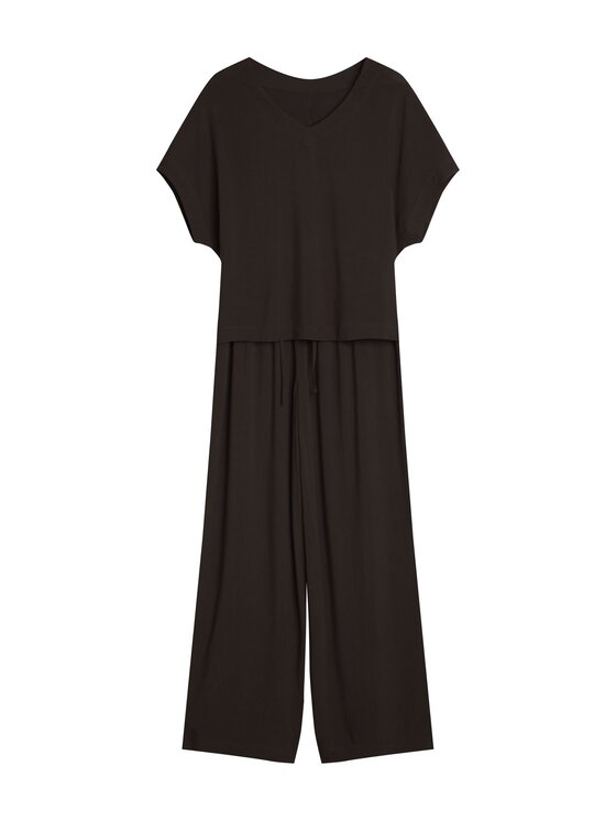 Esotiq Esotiq Piżama 43825 Brązowy Regular Fit