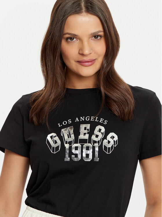 Guess Guess Tricou V5RI06 I3Z14 Negru Regular Fit