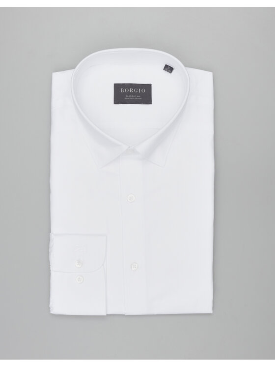 Borgio Borgio Koszula rosazza 00584 Biały Classic Fit