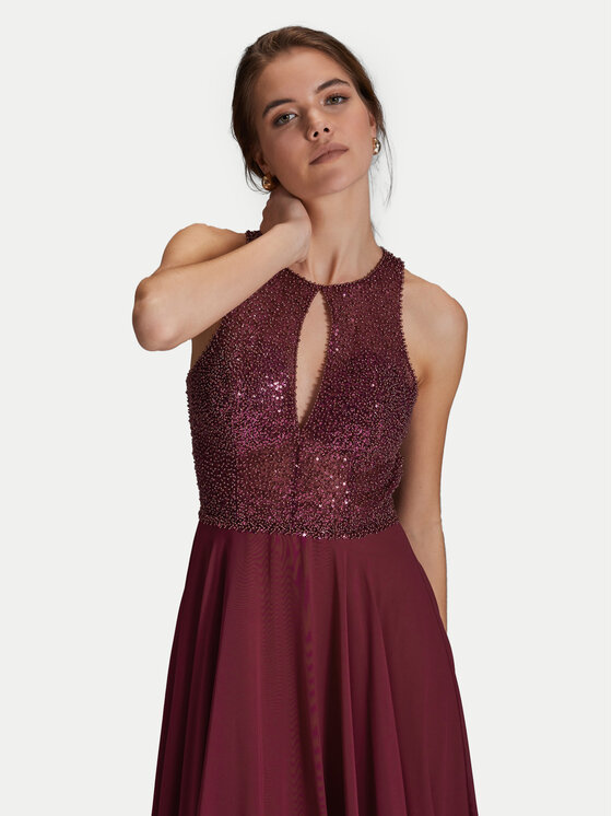 Hey Kyla Hey Kyla Abendkleid 5AI053HK Dunkelrot Regular Fit