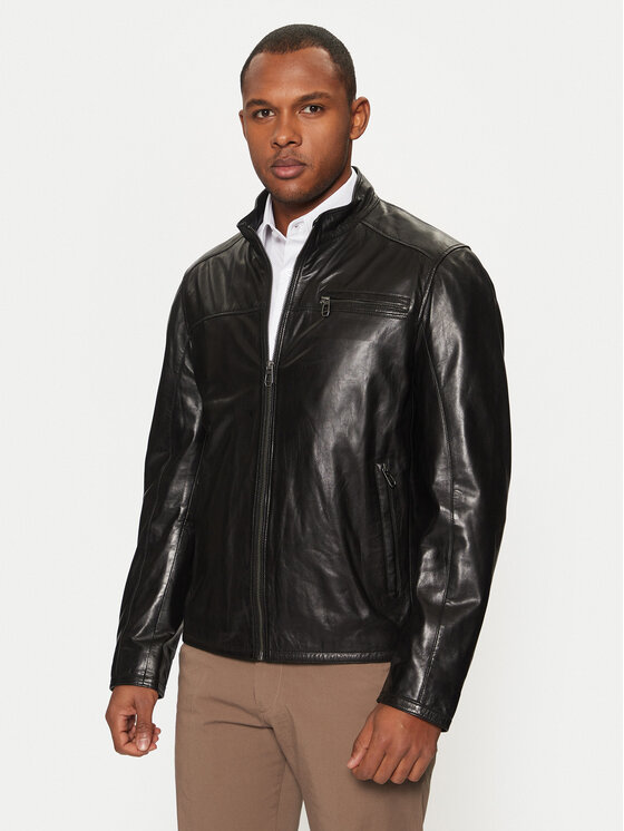 Milestone Milestone Lederjacke Marco 991064 20305 Schwarz Regular Fit