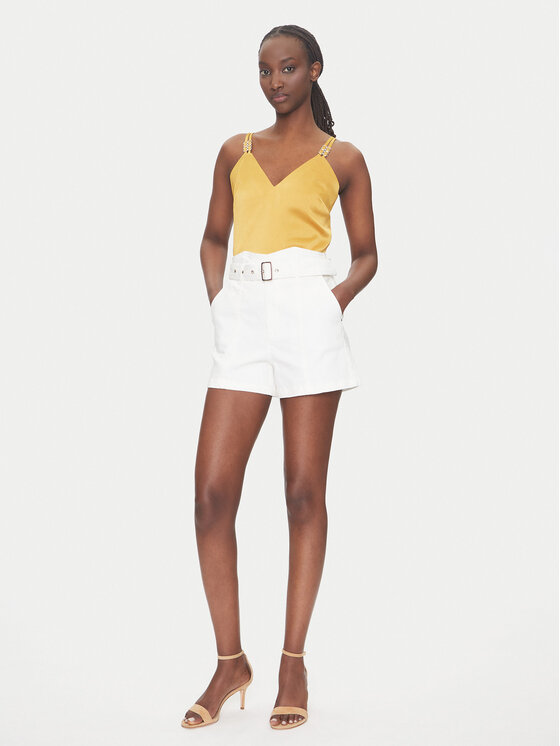 Morgan Morgan Pantaloncini di jeans 251-SHERIM Bianco Wide Leg