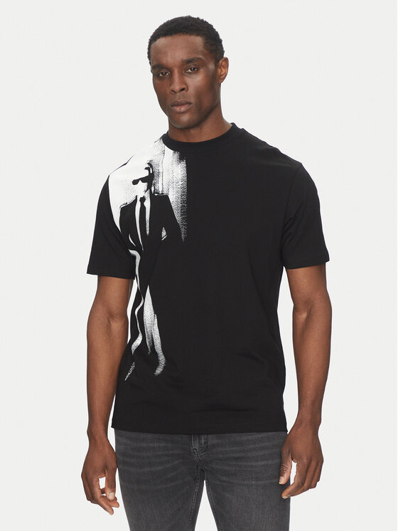 KARL LAGERFELD KARL LAGERFELD Majica 755149 552225 Črna Regular Fit