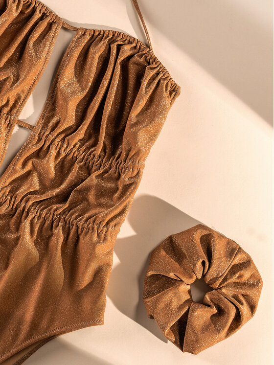 Miss Lou Miss Lou Elastico per capelli A-LG1-BR Marrone